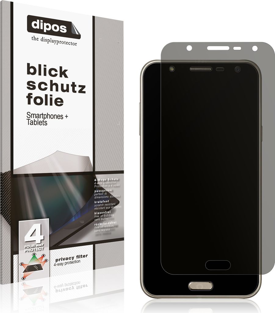 Schutzfolie für Samsung Galaxy J7 Neo mit Sichtschutz Blickschutz Folie