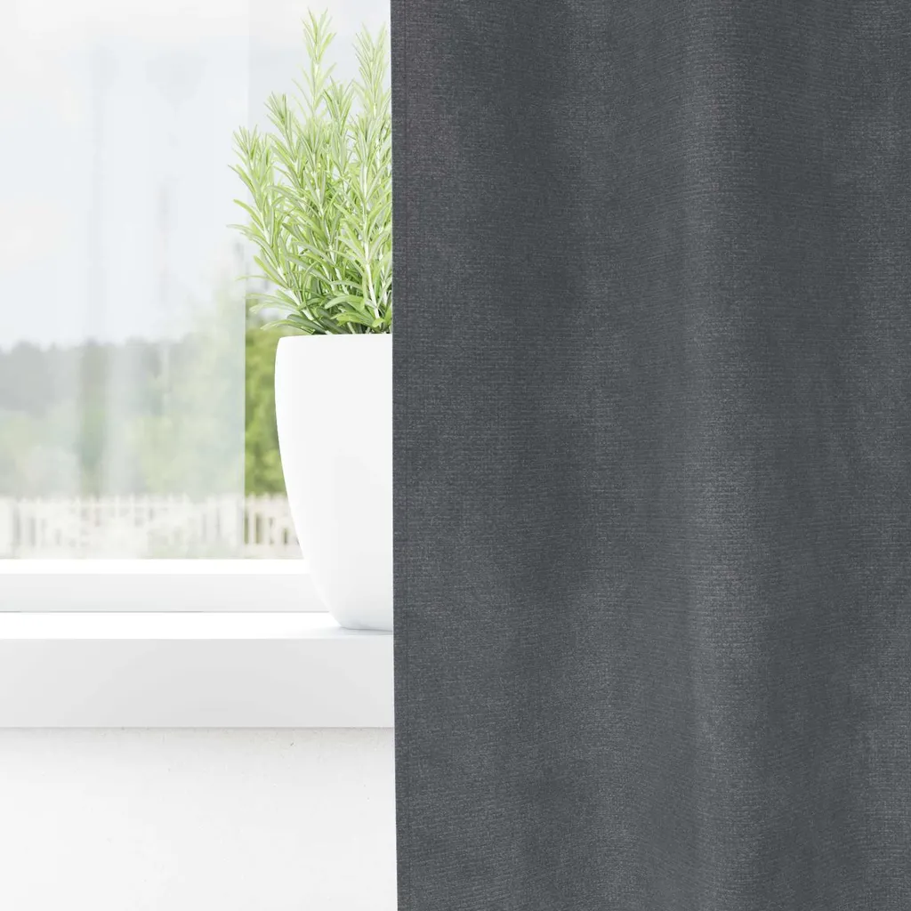 Tende Oscuranti vidaXL Grigio Velluto 140x140 cm | Relax e Privacy - 3