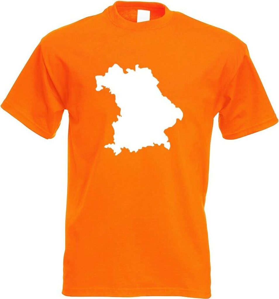 Kiwistar - T-Shirt - orange - Bayern Deutschland Silhouette Motiv Bedruckt Funshirt Design Print - mit Motiv Bedruckt - Funshirt Design - Sport - F...