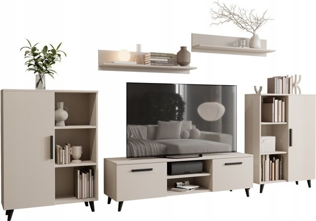 MATKAM Wohnzimmermöbel-Set Oslo 2, 4-teilig, 1 x TV-Kommode Produktbild