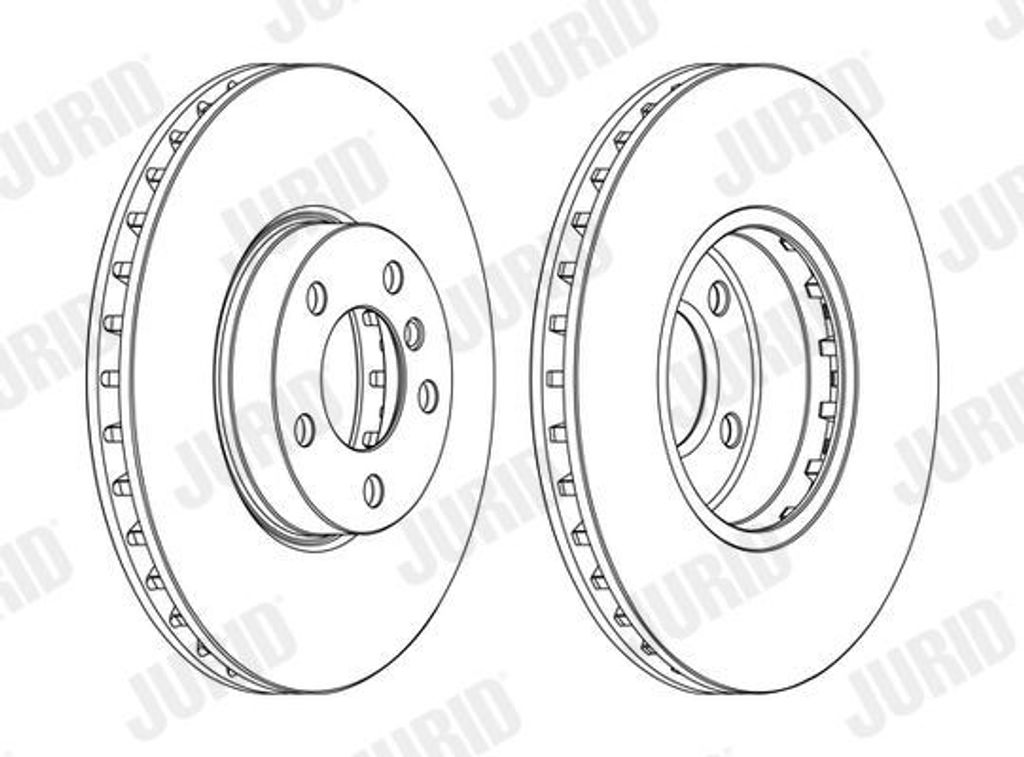 2x JURID Bremsscheibe 562691JC-1 für BMW X5 (E70) X5 (F15 F85) X6 (E71 E72)
