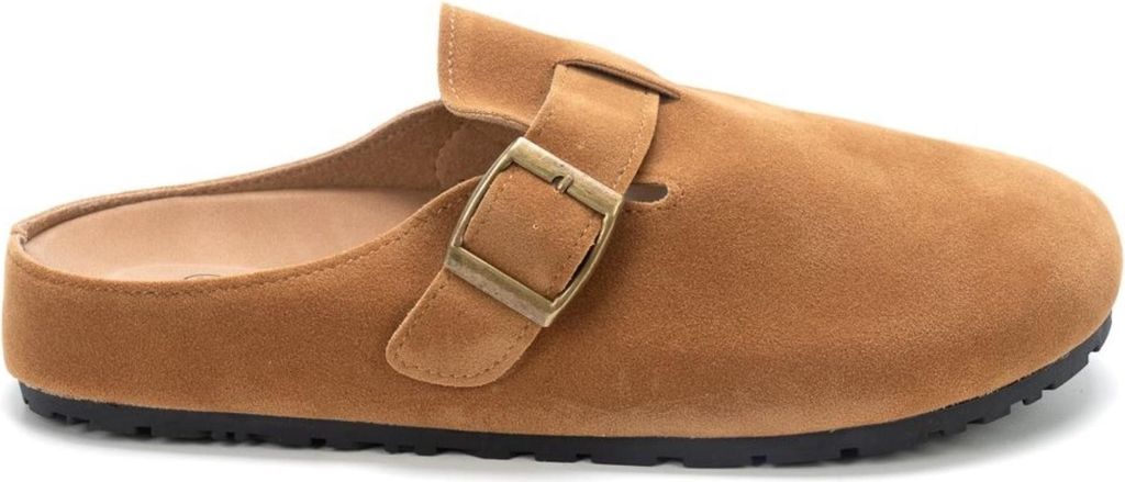 Damen Wildleder Hausschuhe Slippers Klassische Pantoffeln Elite Braun Gr.40