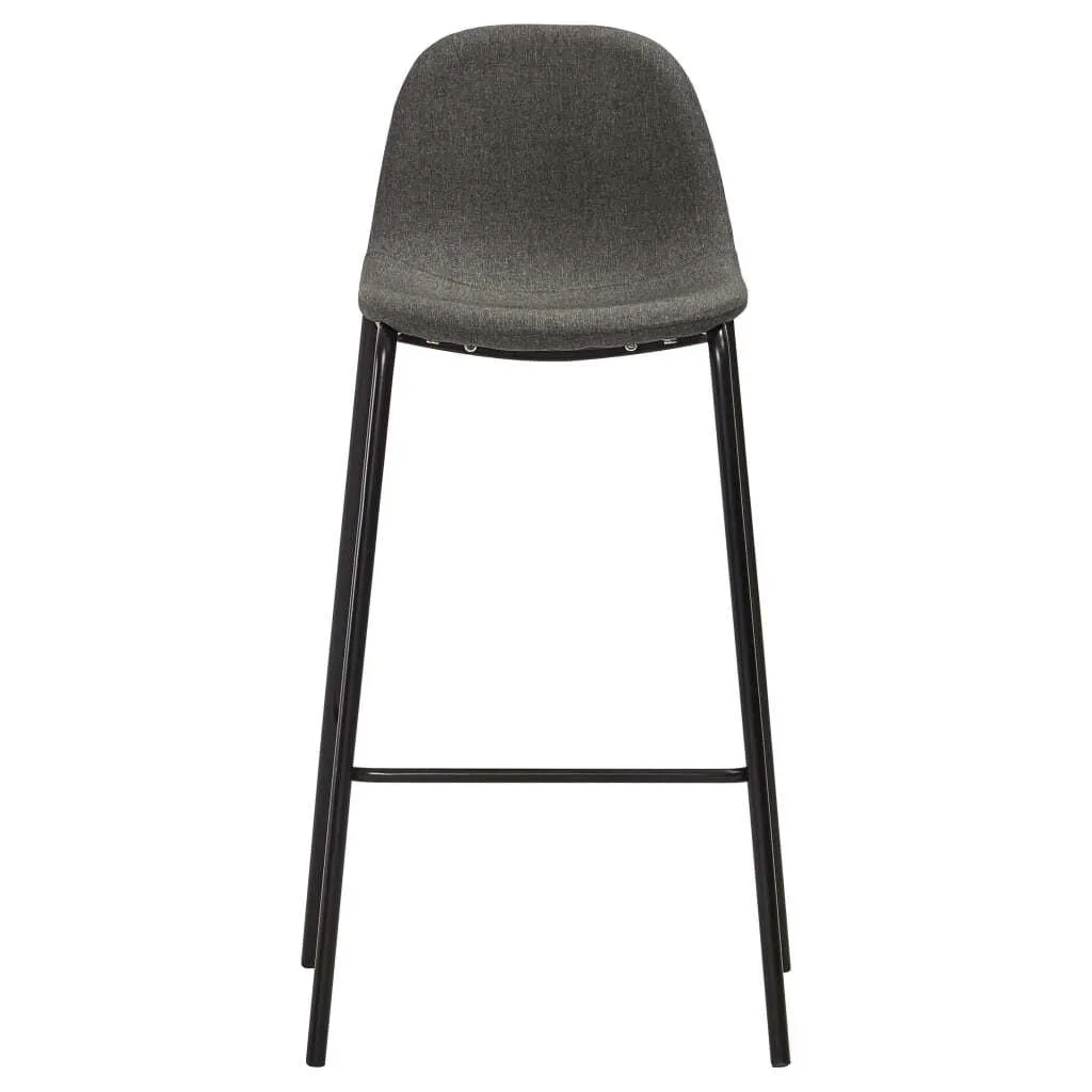 Ensemble mange-debout et 2 tabourets tissu gris foncé - Coin café convivial - 7
