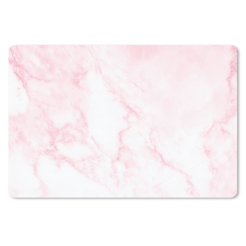 MuchoWow Schreibtischunterlage Marmor - Weiß - Rosa - Chic - Marmoroptik 60x40 cm - XXL Mauspad - Großes Mauspad