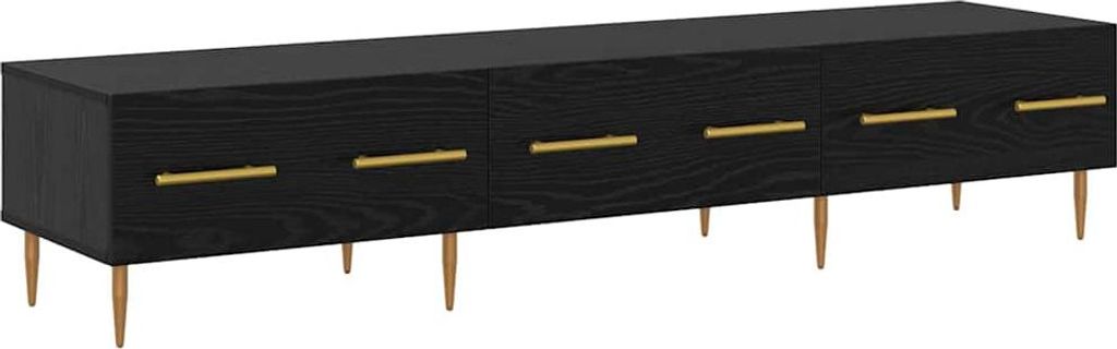 vidaXL TV-Schränk Schwarz Eichen-Optik 150 x 36 x 30 cm Holzwerkstoff