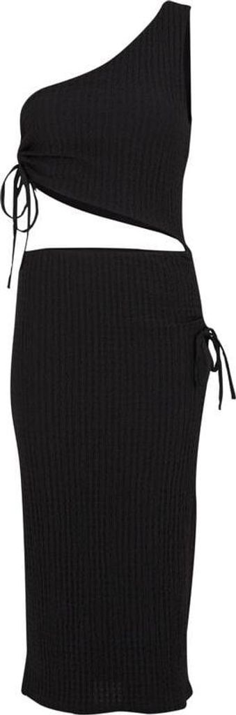 Urban Classics Mittellanges Kleid Damen Ladies Cut Out Jersey Dress schwarz M