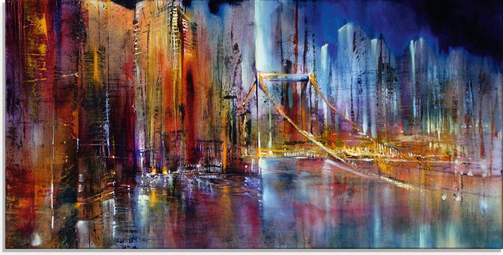 ARTland Glasbild Stadtansicht I Größe: 100x50 cm