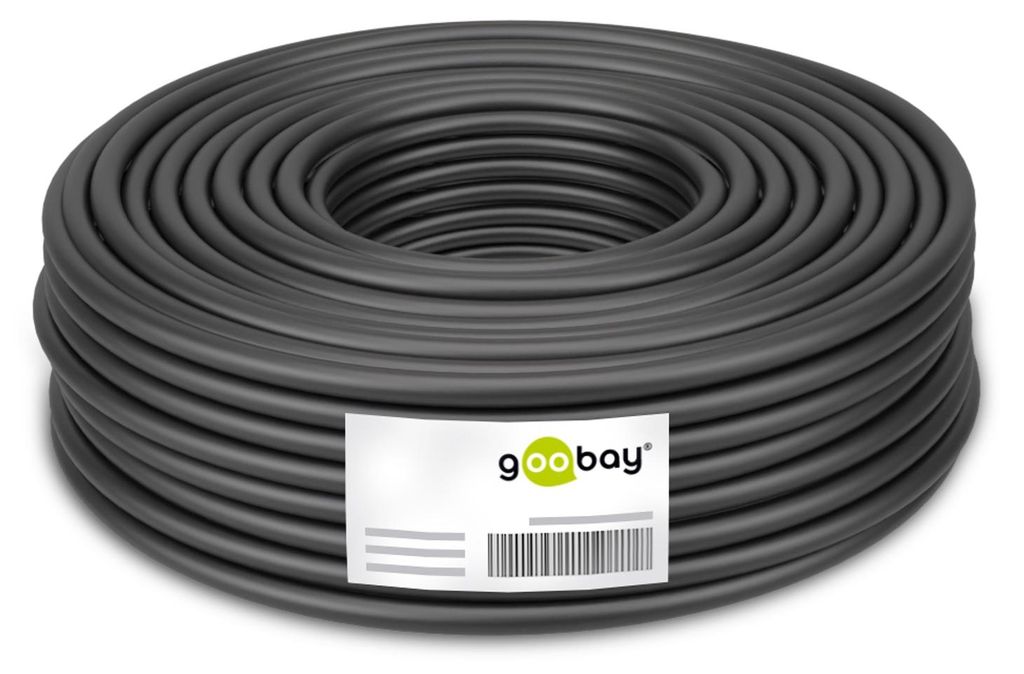 goobay, cable coaxial RG 58, doble blindaje, color , 100 Imagen del producto 