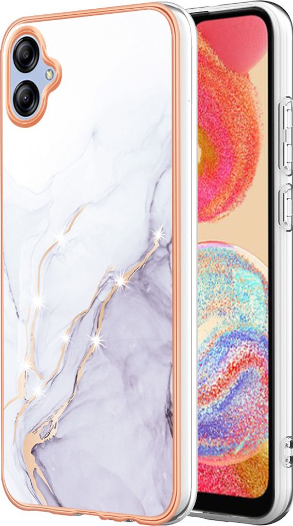 Hülle für Samsung Galaxy A04E Muster TPU Silikon Stoßdämpfer Bumper Schutzhülle Weiß