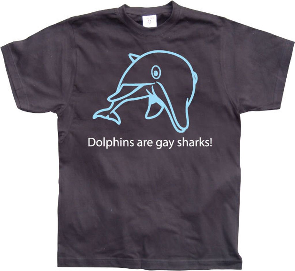 Dolphins Are Gay Sharks! - X-Large - Black
