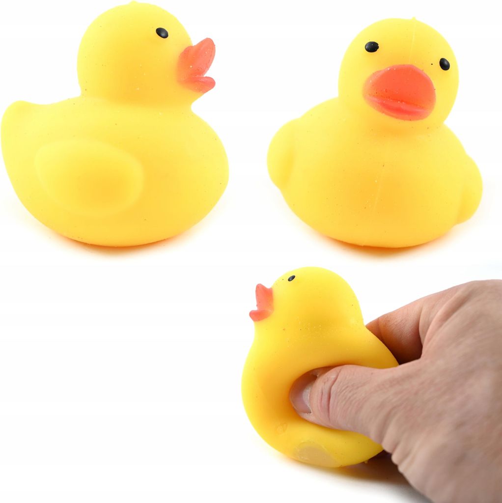 Antistresová kačička žltá 6 cm – malá stláčateľná hračka Obrázok produktu 