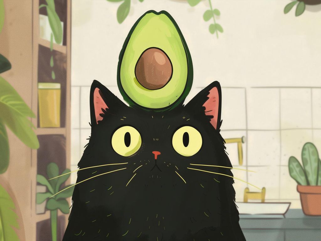 Plakat 20x15cm Avocado auf dem Kopf