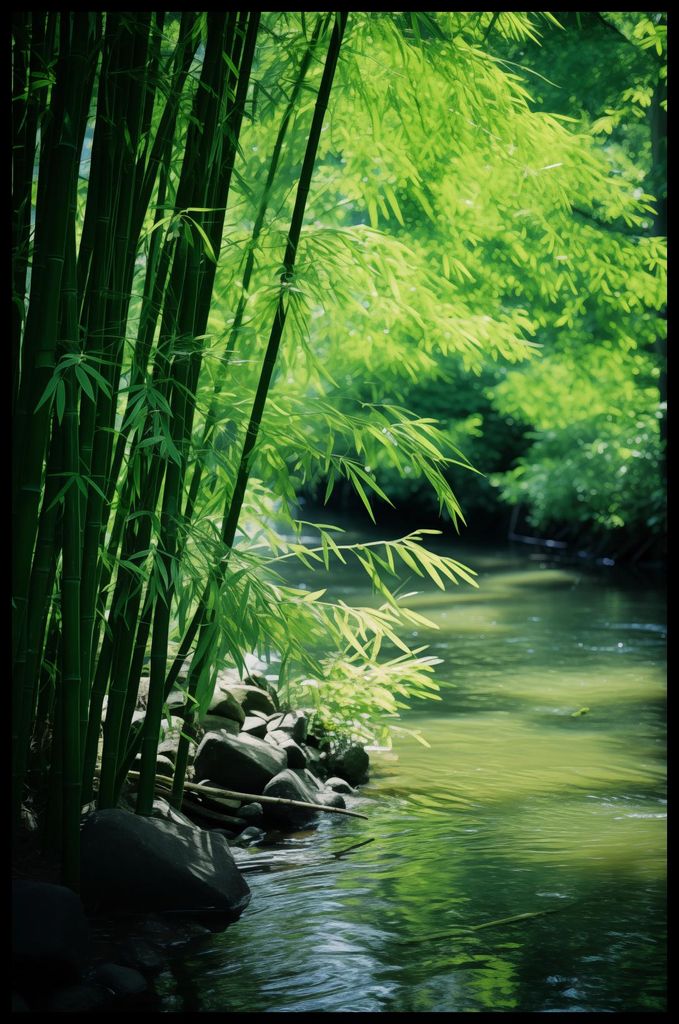 Plakat 56,6x86,4cm Ruhe der Bambusse