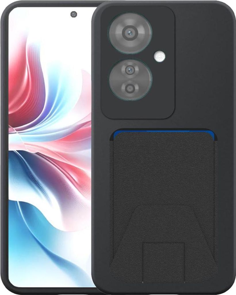 Geeignet für Oppo Reno 11F Phone Case mit verstellbaren Leder Kartenschlitz - Flexible Back Cover Case Silikon TPU mit verstellbaren Leder Kartens...