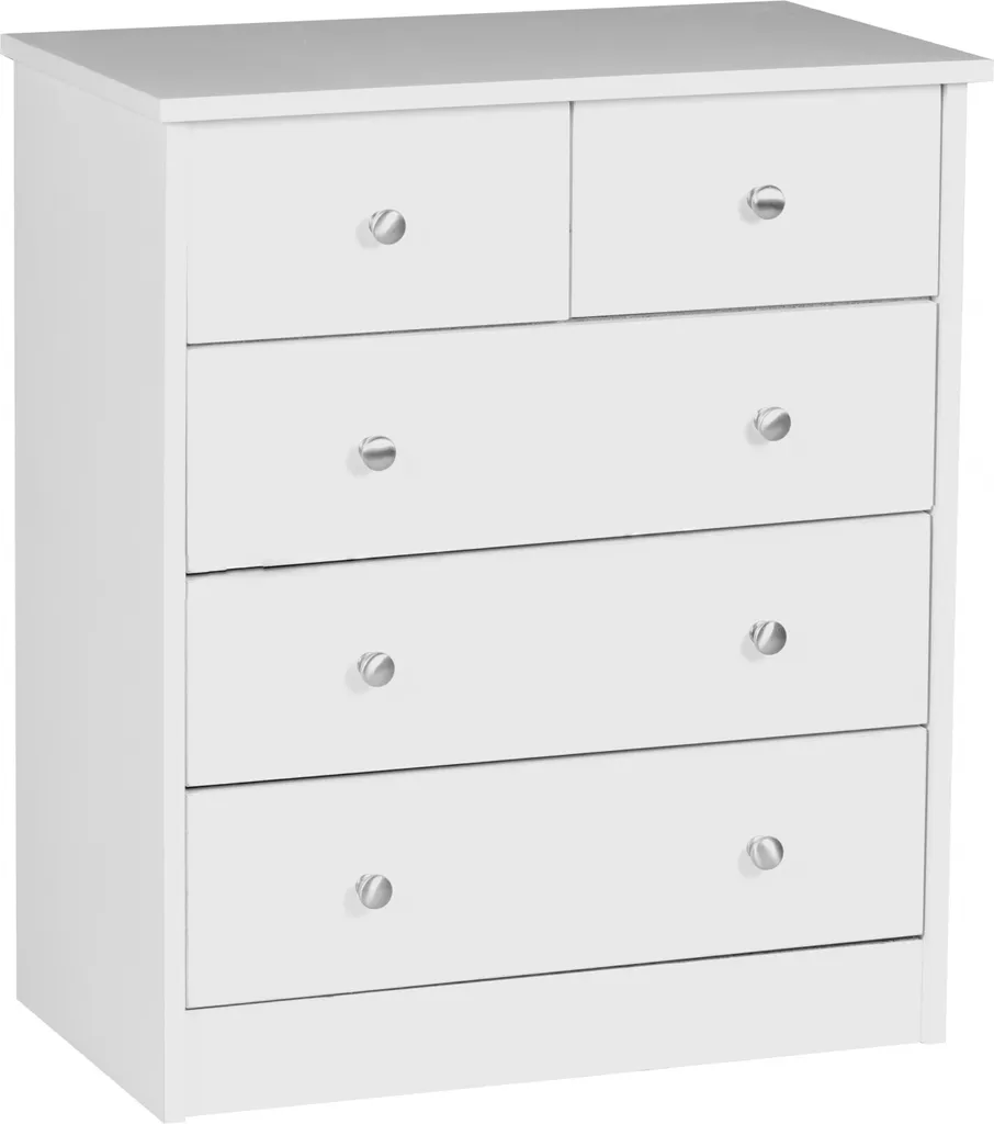 Affare! Cassettiera Wohnling 5 Cassetti Bianca 60x70x35cm WL1.339