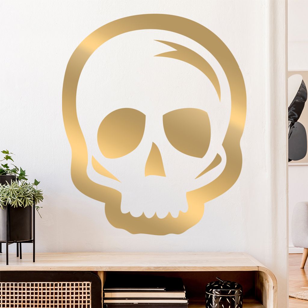 Totenkopf Schädel Skull Wandtattoo Wandaufkleber Wall Sticker - Dekoration, Küche, Wohnzimmer, Schlafzimmer, Badezimmer