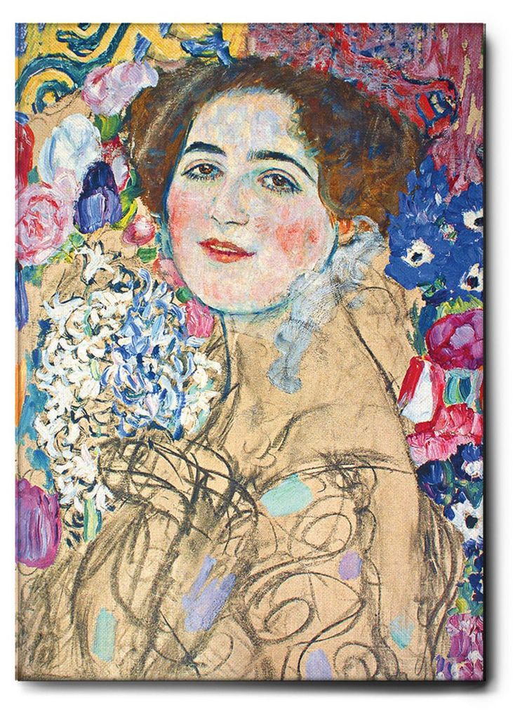 Giallobus - Nahaufnahme von Ria Munk III - Gustav Klimt - 100L x 140B cm - Bild - Leinwand mit Standardrahmen