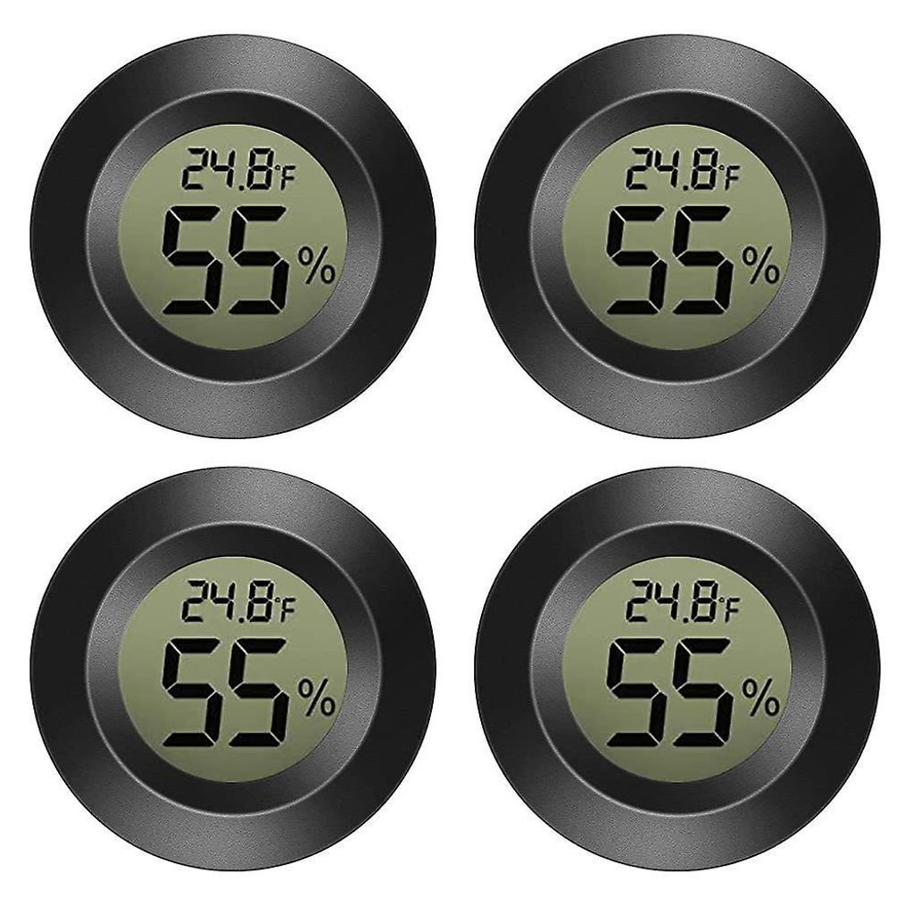 Pack Mini Digital Thermometer Temperatur Luftfeuchtigkeit Thermometer Digital Hygrometer Innentemperatur Luftfeuchtigkeit Schwarz