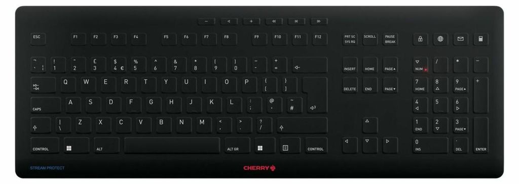 Cherry STREAM PROTECT - Tastatur - kabellos - 2.4 GHz