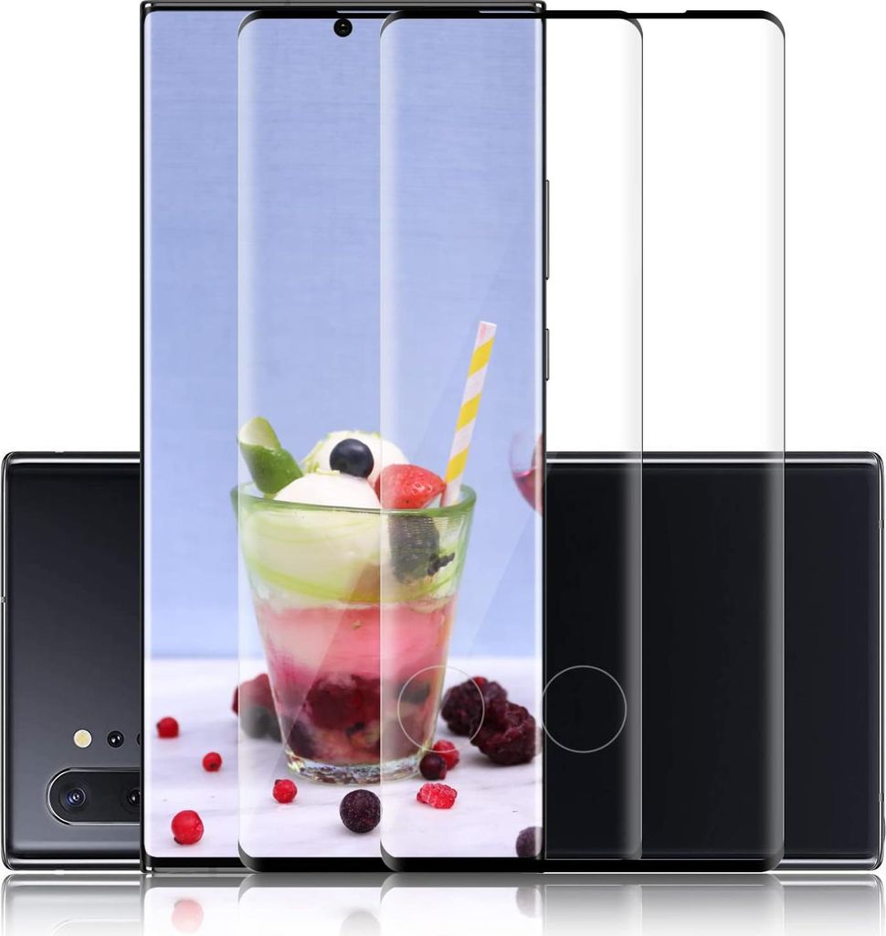 2x 9H gehärtetes Glas für Samsung Galaxy Note 10+, verbesserter Schutz