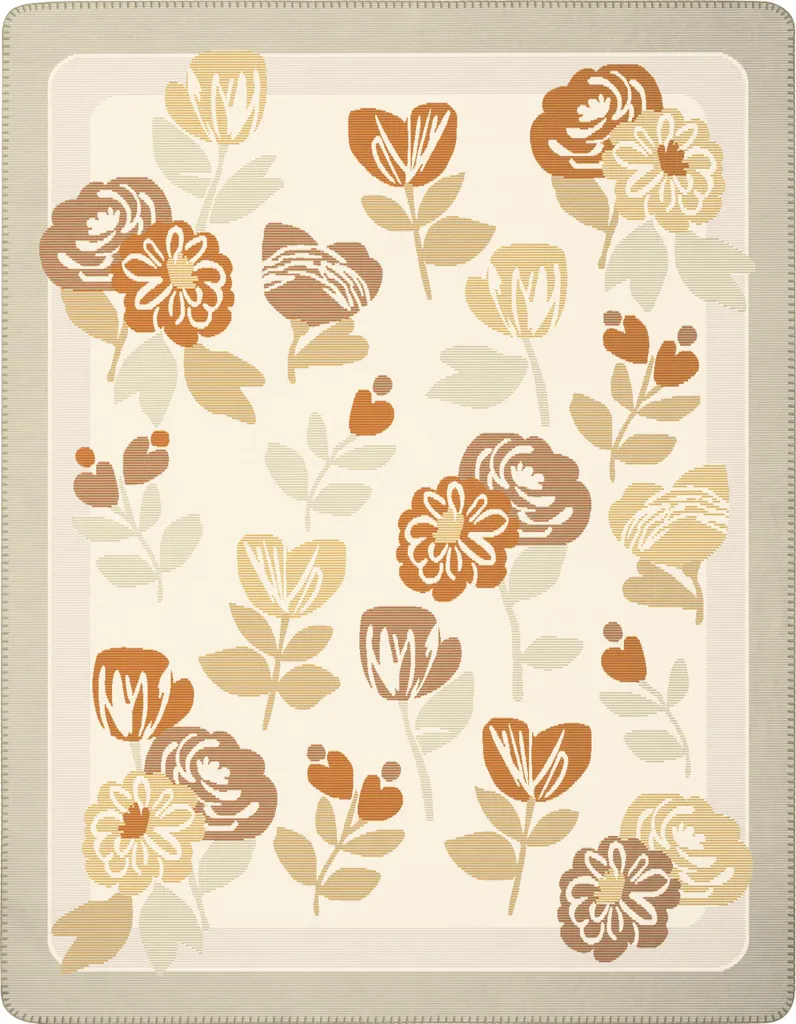 Couverture Bloom Frame Biederlack : Finition Couture et Douceur Coton
