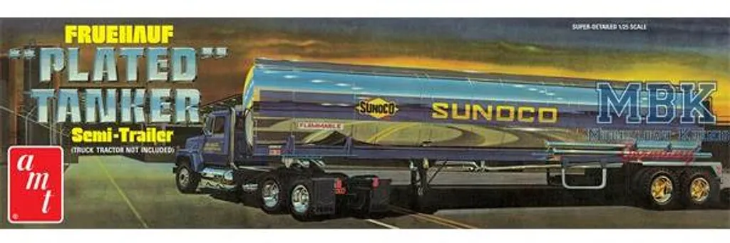 Maquette Remorque Fruehauf SUNOCO 1/25 AMT 1239 Kit Ultra Détaillé