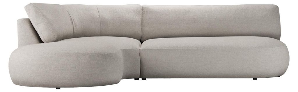 Minimalistische linksseitige Eckcouch Ace mit abgerundeter Form-Ceriale 239