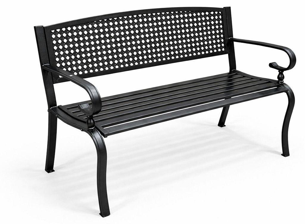 Panca da giardino in metallo Aga 128x60x84 cm Immagine del prodotto 