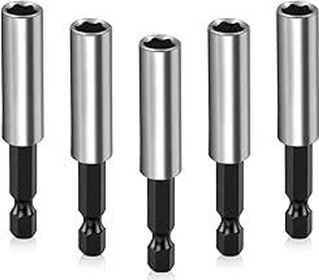 Set 5 Pezzi Portainserti Magnetico 1/4" 60mm Professionale per Avvitatore