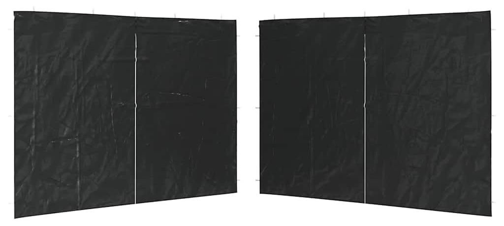 vidaXL Partytent zijwanden, 2 stuks met rits, PE, antraciet Productafbeelding 
