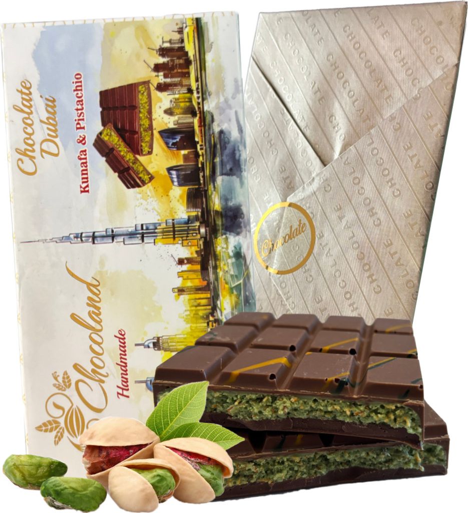 Entdecke  Handgemachte Dubai Chocolate Kunafa & Pistachio Produktbild 1