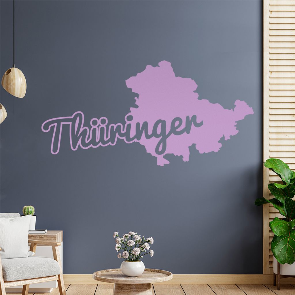 Thüringen Thüringer Herkunft Wandtattoo Wandaufkleber Wall Sticker - Dekoration, Küche, Wohnzimmer, Schlafzimmer, Badezimmer