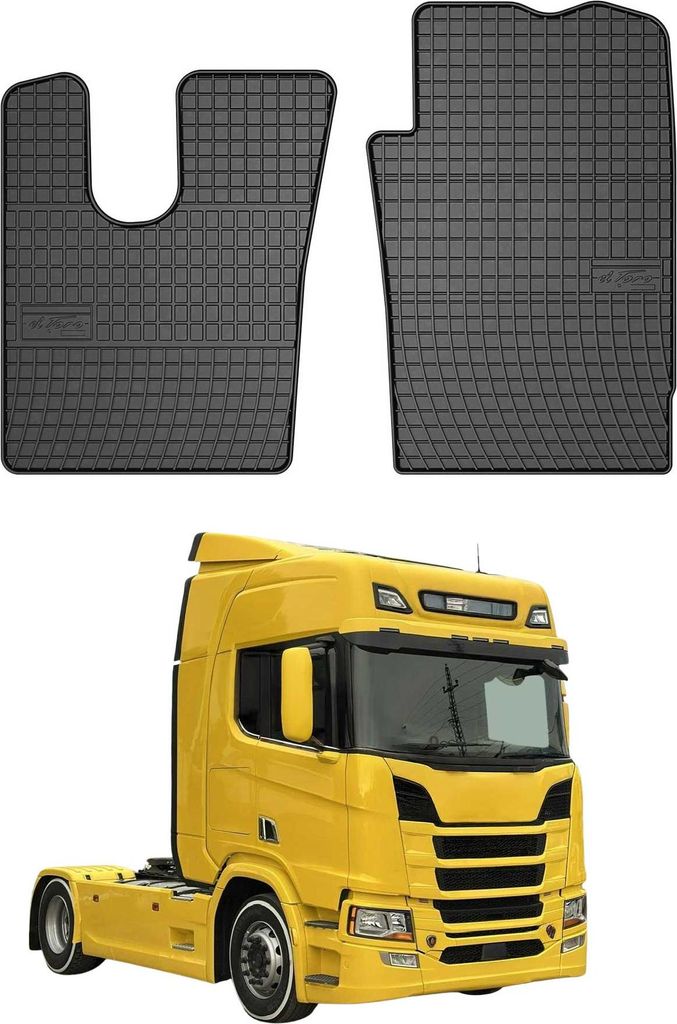 2016-2020 Scania RIS Fußmatten Gummi Schwarz 2 tlg