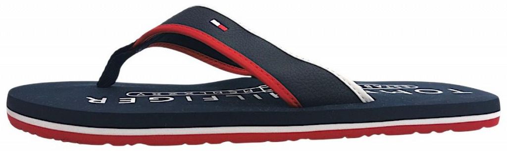 Tommy Hilfiger Tumble Beach Sandal Pantolette Blau in Gr. 42