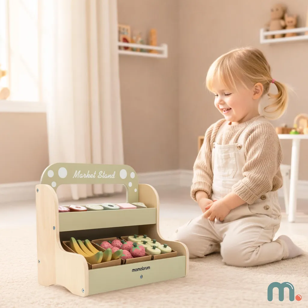 Marchande bois solide et compacte avec 24 accessoires pour petit espace - 5
