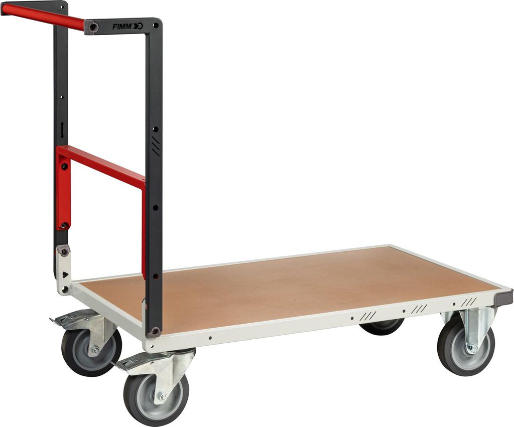 FIMM Plattformwagen mit umklappbarer Rückenlehne Ladefläche 1000x595mm Tragkraft 250kg
