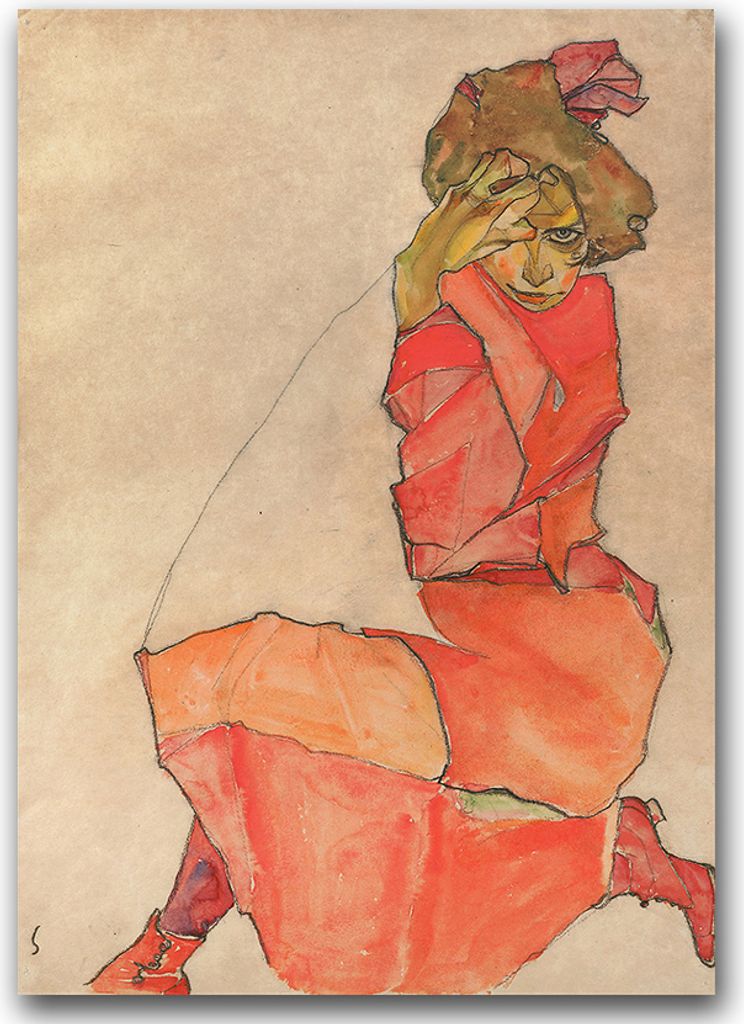 Poster - Canvas - Leinwand - 59,4 cm x 84,1 cm - Fotoposter - Leinwandkunst - Frau in einem Kleid