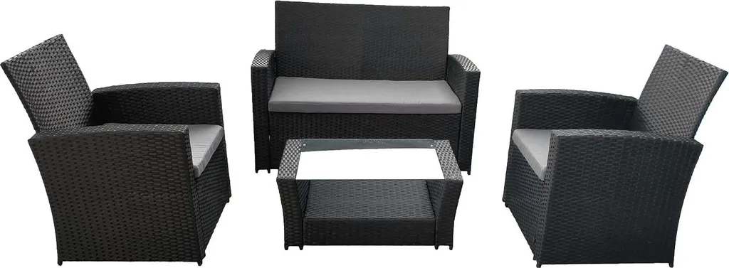 Brasero de jardin rond en acier Happy Garden pour terrasse 4 places