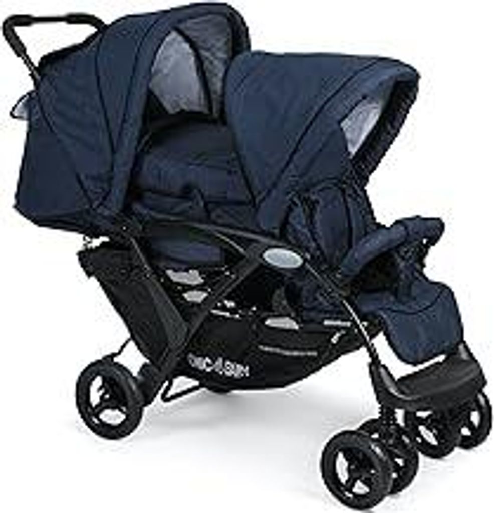 CHIC 4 BABY 274 52 Geschwisterwagen Duo, Jeans navy, blau