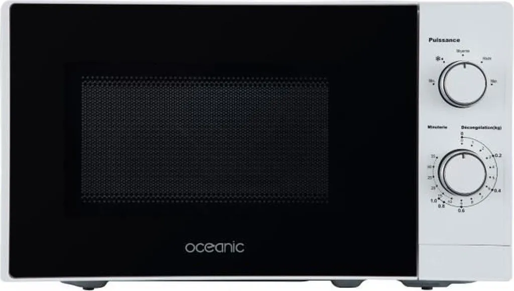 Micro-ondes blanc 20 litres idéal pour réchauffer les plats rapides