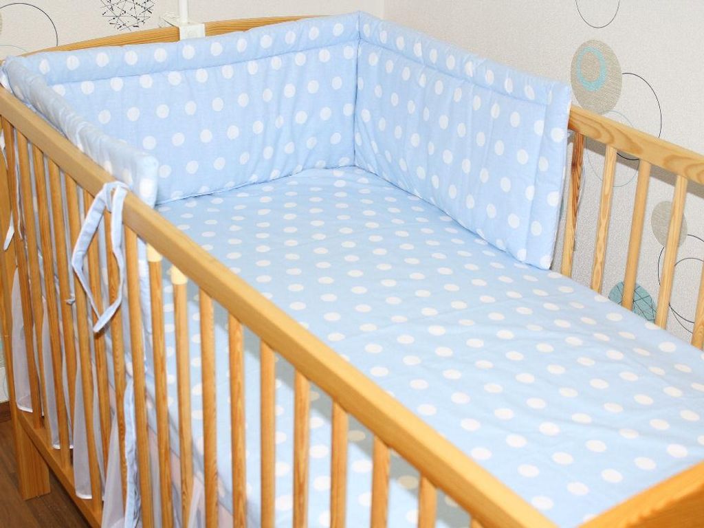 3 teiliges Baby Bettset mit Bettwäsche und Nestchen für Produktbild 