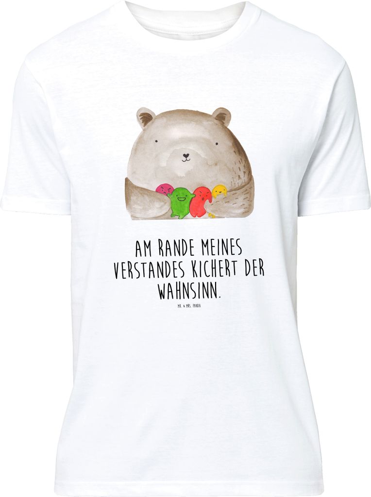 Mr. & Mrs. Panda Tshirt Bär Gefühl - Weiß - Geschenk, T-Shirt, Design, mit Spruch, Teddy, oberteil, Verrückt, Wahnsinn, Durchgedreht, S