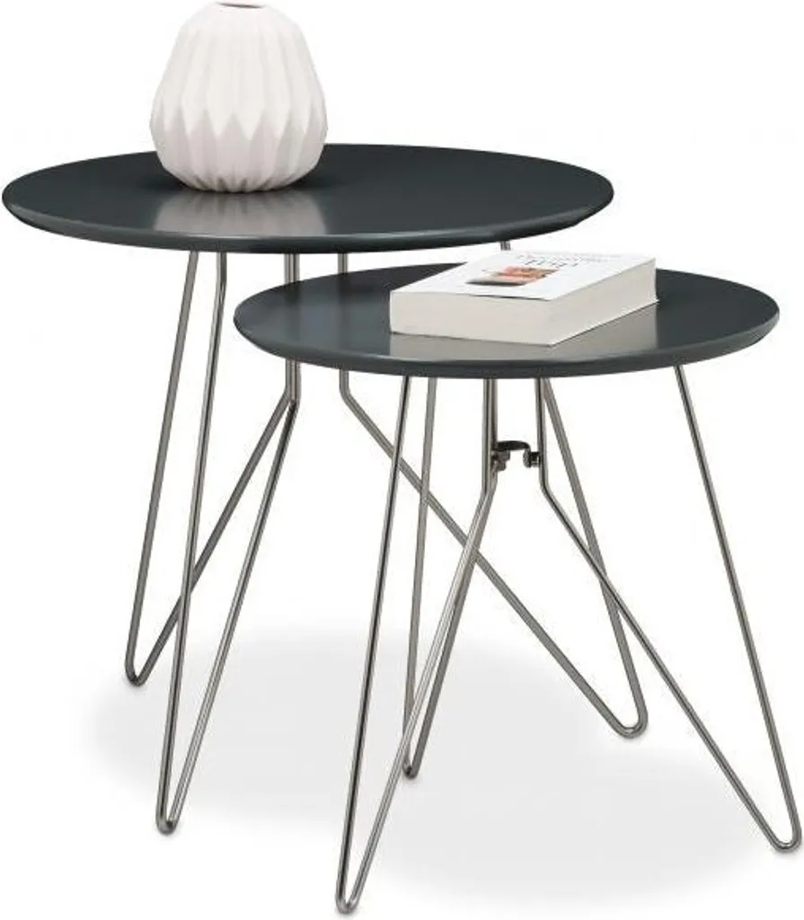 Set de table avec 3 pieds en métal noir - Support design pour plante