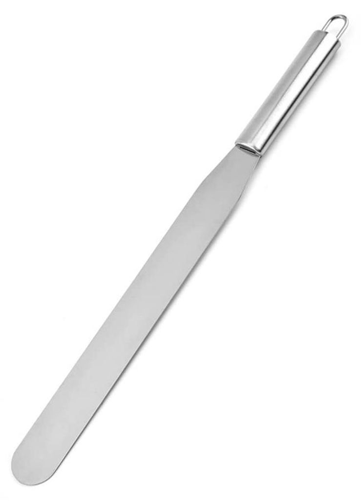 20,3 cm langer Tortenspatel aus Edelstahl, auch als Zuckergussspatel oder Teigschaber zum Backen von Keksen geeignet.