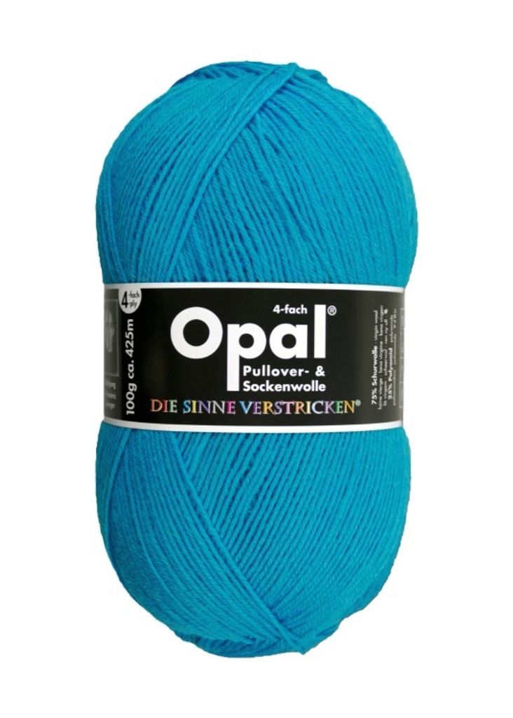 Opal Sockengarn - Uni 4fach Farbe: 5183 türkis