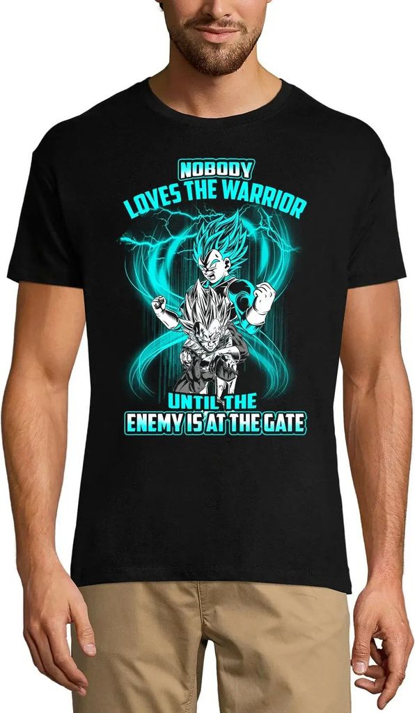Herren Grafik T-Shirt Niemand liebt den Krieger bis der Feind vor dem Tor steht – Nobody Loves The Warrior Until The Enemy Is At The Gate