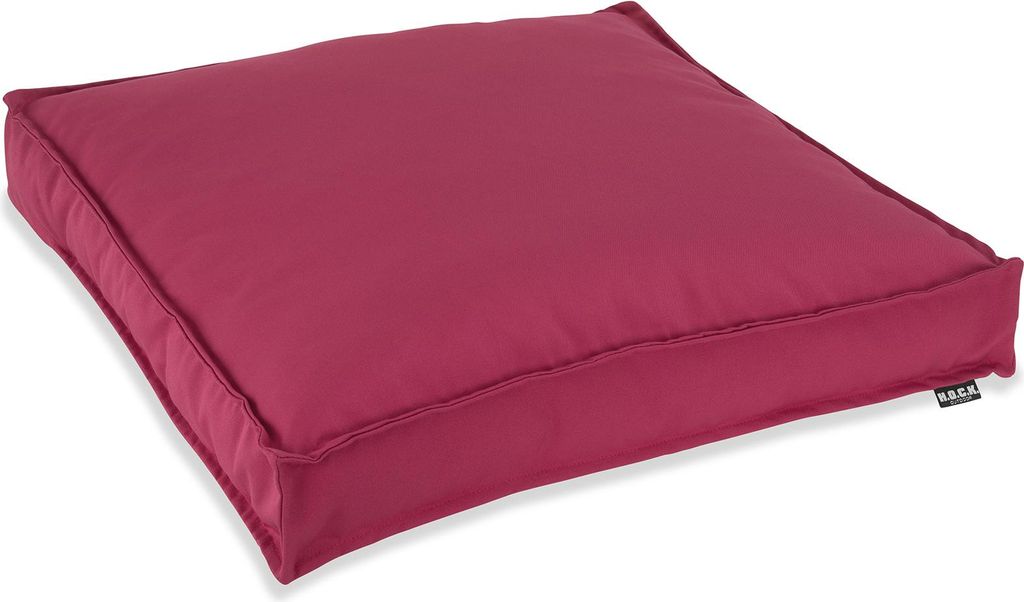 H.O.C.K. Classic Uni Palettenkissen - 60x60x10 cm Sitzkissen - Outdoor Bodenkissen & Sitzauflage Himbeer Raspberry