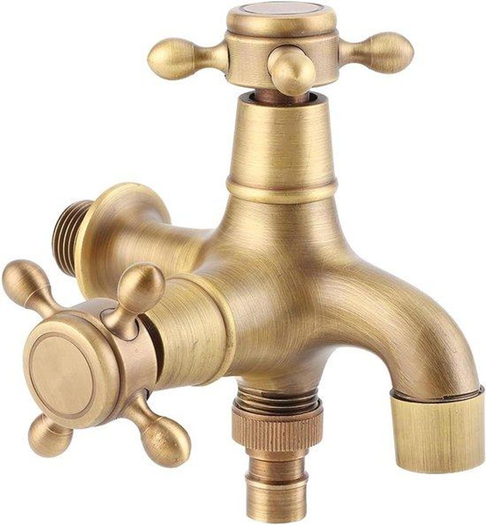 Allecto plus – Wasserhahn im Retro-Stil zur Wandmontage für Waschbecken, Garten und Schwimmbad