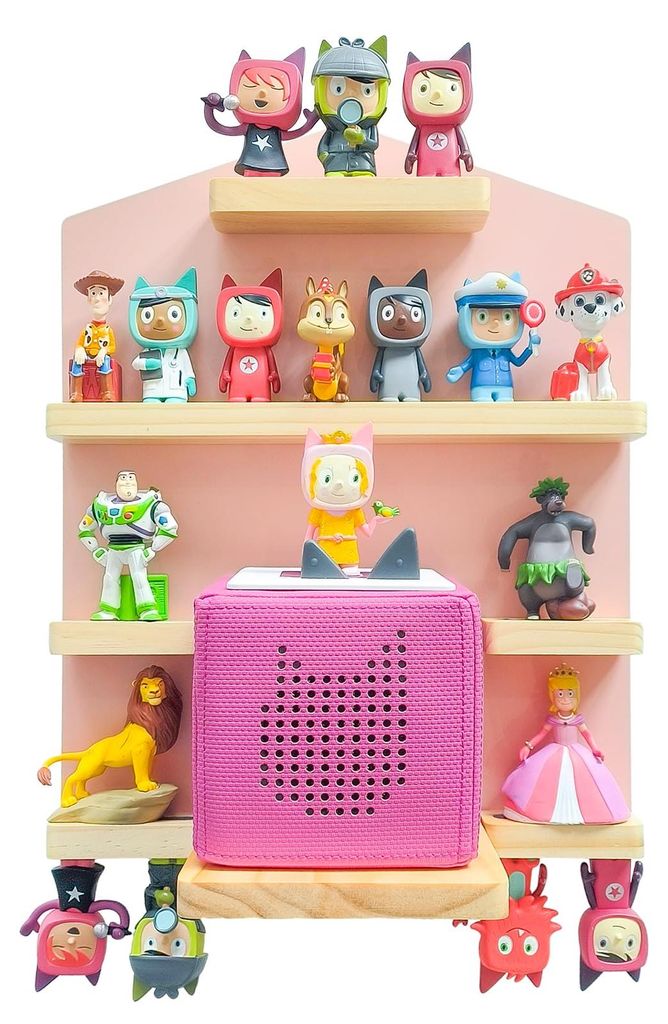 Magnetisches Wandregal/Aufbewahrungsregal für Toniebox, Toniebox-Regal mit Platz für 10 Tonie Audio-Figuren, dekoriert das Kinderzimmer, damit Ki...