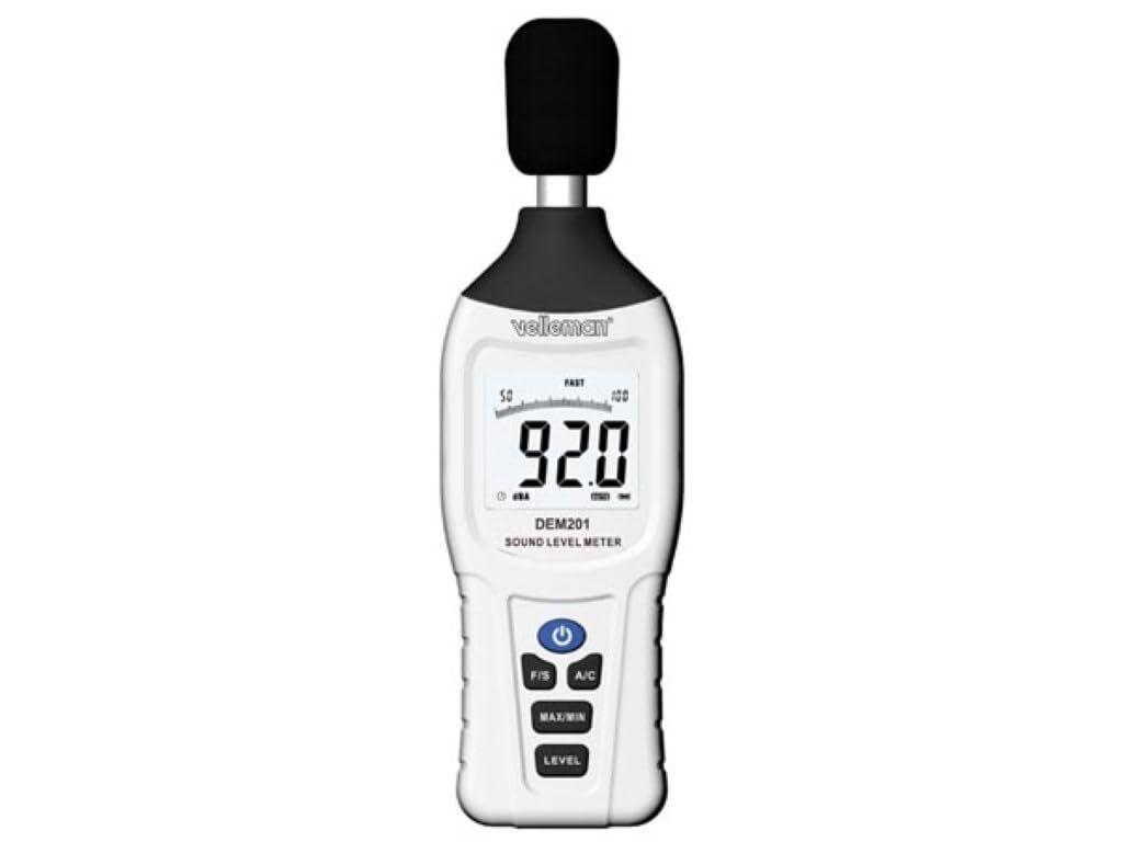 Velleman Schallpegelmesser, 30-130 db, LCD-Anzeige, automatische Abschaltung, für indikative